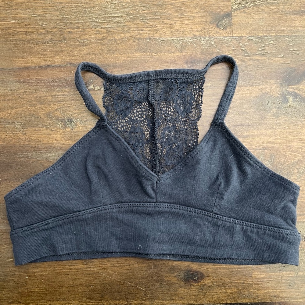 ✅ Maidenform navy blue lace racerback training bra bralette